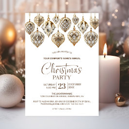 Elegant Guld Ornaments korprund jul Party Inbjudningar
