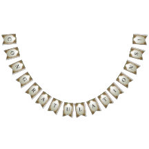 Elegant Guld Ornate Bunting Flagga