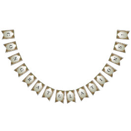 Elegant Guld Ornate Bunting Flagga