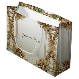 Elegant Guld Ornate Gift Bag