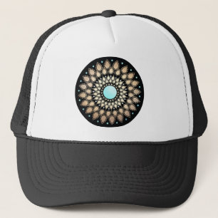 Elegant Guld Ornate Lotus Mandala Truckerkeps