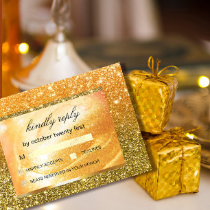 Elegant Guld OSA Glitter och Pearl Tack Kort
