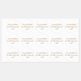 elegant guld på vita vigselskyltar klistermärke