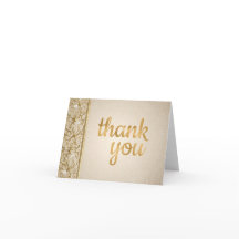 Elegant Guld Pärlor Tack Kort