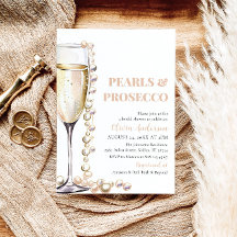 Elegant Guld Pearls och Prosecco Möhippa