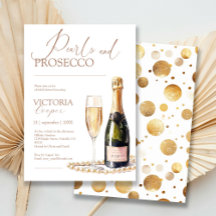 Elegant Guld Pearls och Prosecco Möhippa