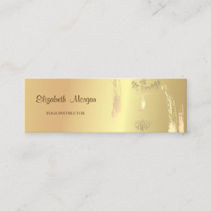 Elegant, Guld Penseldrag Träd Kvinnor Silhuett Mini Visitkort