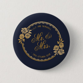 Elegant Guld Personlig Bröllop| PIN-knapp Knapp