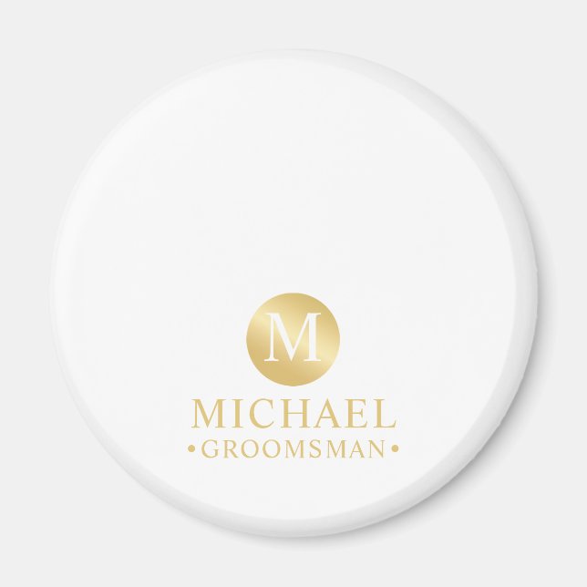 Elegant Guld Personlig Marskalkar Magnet (Framsidan)