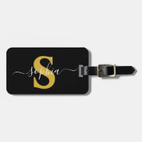 Elegant Guld Personlig Monogram Modern Simple