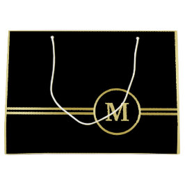 Elegant guld Personlig Monogram på svart
