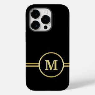 Elegant guld Personlig Monogram på svart