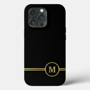 Elegant guld Personlig Monogram på svart