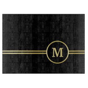 Elegant guld Personlig Monogram på svart