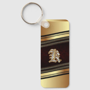 Elegant Guld Personlig - nyckelkedja för Monogram  Nyckelring