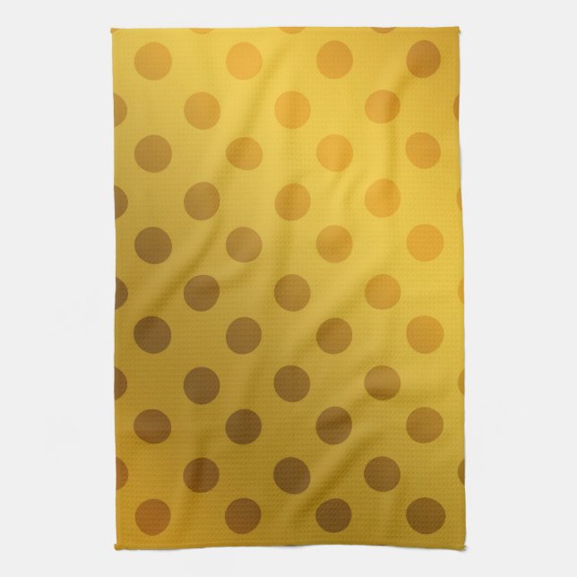 Elegant Guld Polka Dot Design Bord & Kökshandduk (Vertikal)