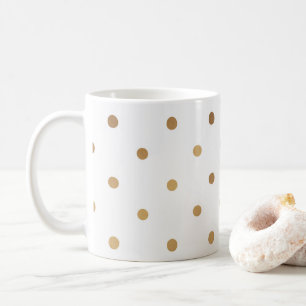 "Elegant Guld Polka dots" Kaffe Mugg