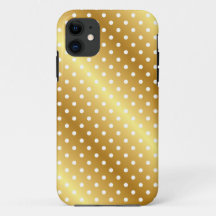 Elegant Guld Polkadot iphone case