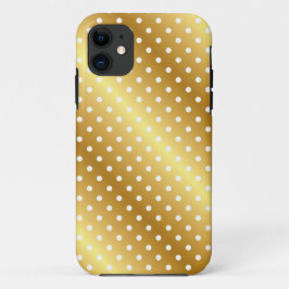 Elegant Guld Polkadot iphone case