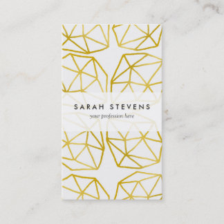 Elegant Guld Polygonala unika geometriska Mönster Visitkort