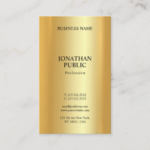 Elegant Guld Professionell Modern Trendig Visitkort