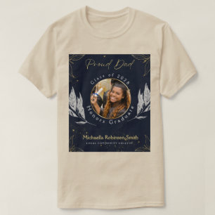 Elegant Guld Proud Pappa Studenten T Shirt