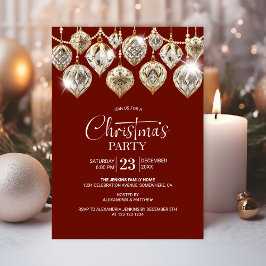Elegant Guld prydnadsdjur jul Party Inbjudningar