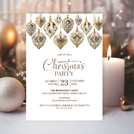 Elegant Guld prydnadsdjur jul Party Inbjudningar