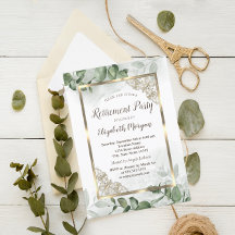 Elegant Guld Ram,Eucalyptus Greenery Pension