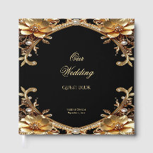 Elegant guld ram gästbok