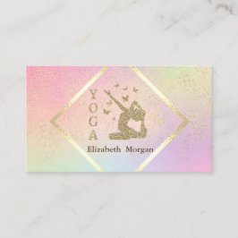 Elegant Guld Ram,Konfetti,Yoga-instruktion Visitkort