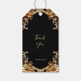 Elegant guld ram present tag presentetikett