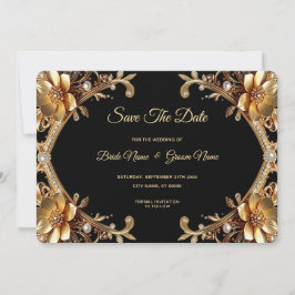 Elegant guld ram Spara datum Datumet