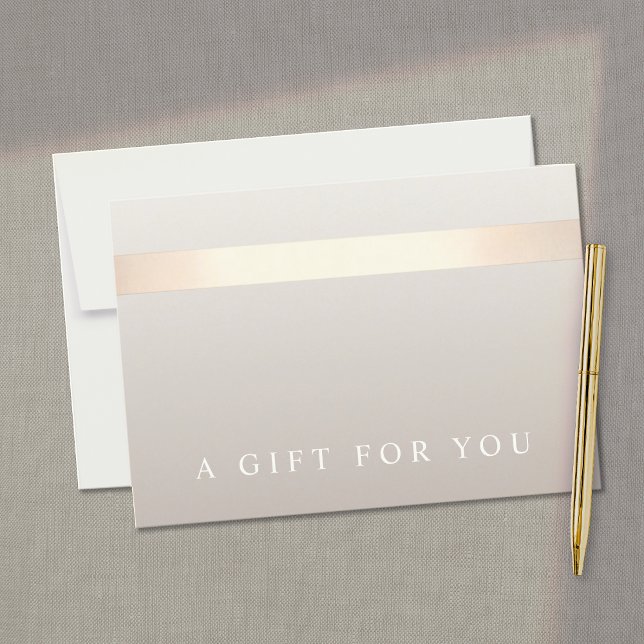 Elegant Guld Rand Gift Certificate Inbjudningar (Skapare uppladdad)