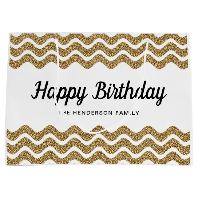 Elegant Guld Rand Grattis på födelsedagen (Framsidan)