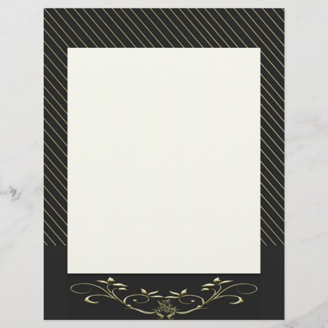 Elegant Guld Rand Letterhead (Framsida)