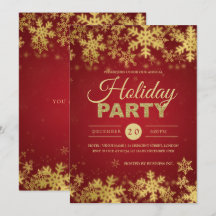 Elegant Guld & Red Corporate jul Party