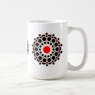 Elegant Guld Red Mandala Kaffemugg