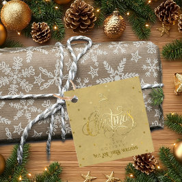 Elegant Guld Reindeer Guld Brev jul Gåvor Etiketter