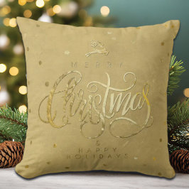 Elegant Guld Reindeer Guld Brev jul Kudde