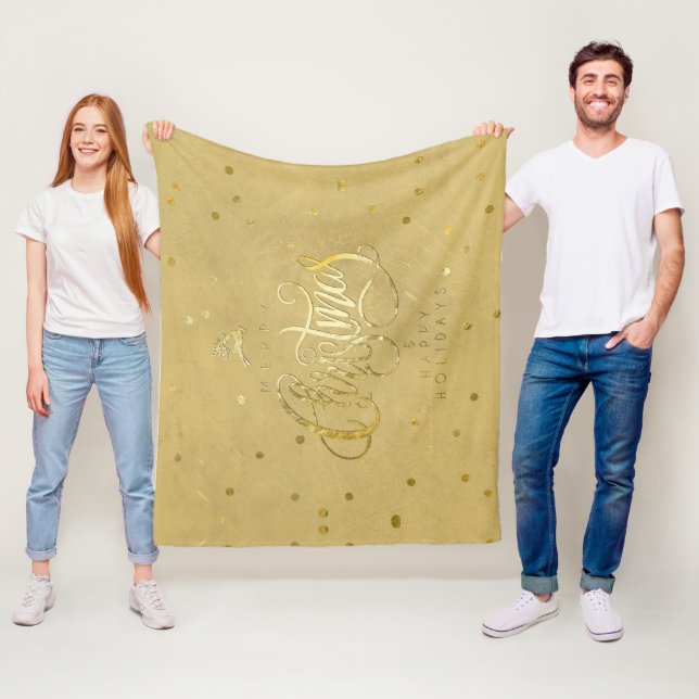 Elegant Guld Reindeer Guld Brev, julmedium vid Fleecefilt (På plats)