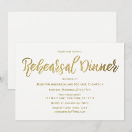 Elegant guld- repetition middag inbjudningar