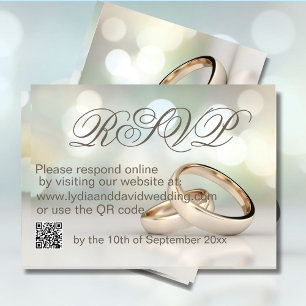 Elegant Guld Ringar fotofotoBröllop OSA Kort