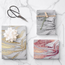 Elegant Guld Ro Guld, Silver Marble