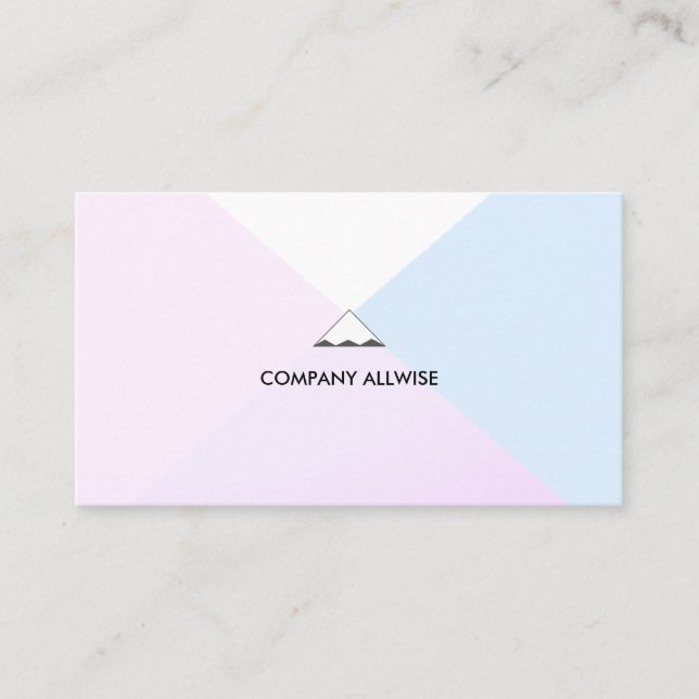 Elegant Guld Ro, ljusblå och vit Visitkort (Framsida)