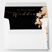 Elegant Guld Ro Svarta Bröllop