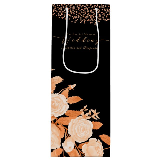 Elegant Guld Ro Svarta Bröllop (Framsidan)