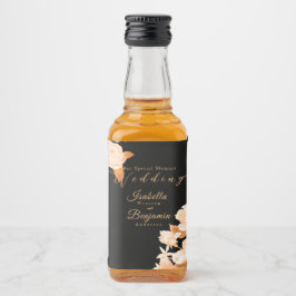Elegant Guld Ro Svarta Bröllop Spritflaskor Etikett