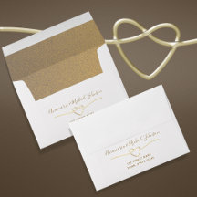 Elegant Guld Rope Heart Bröllop