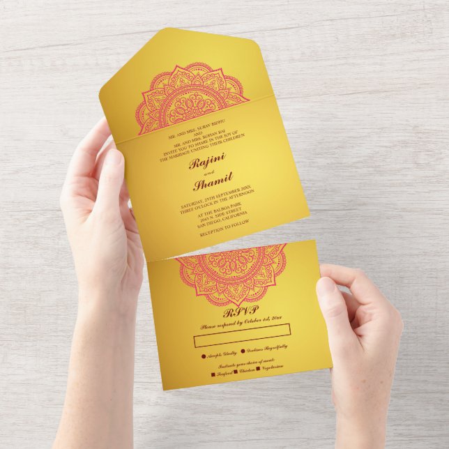 Elegant Guld Rosa Bröllop (ingen sändare behövs) a (Avrivbar del)